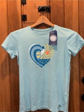 Life Is Good Mint Blue 'Do What You Love' Tee New With Tags